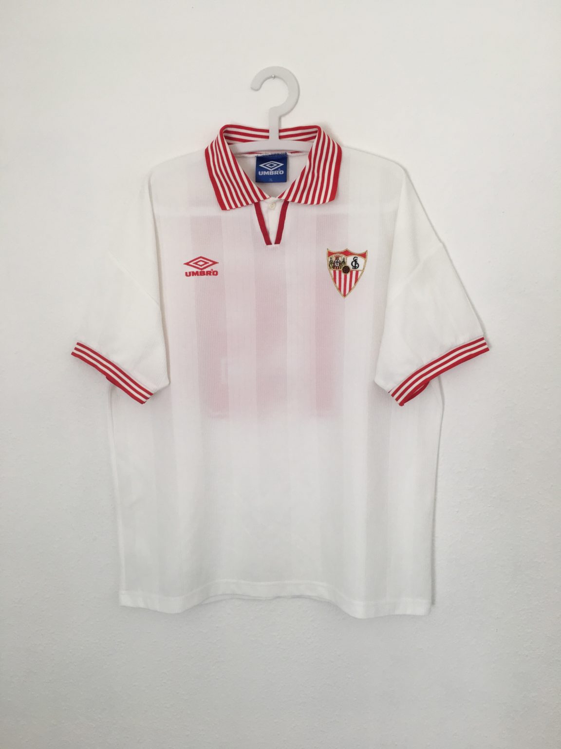 SEVILLA FC 1996/97 UMBRO Match Worn Football Shirt XL ...