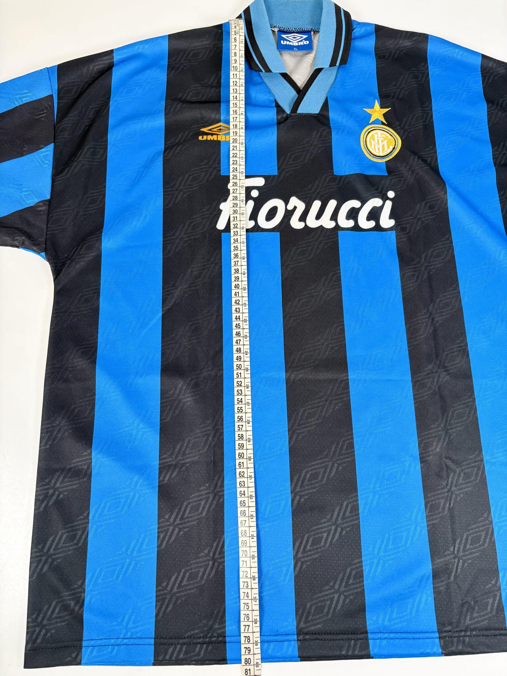 INTER MILAN 1994/95 UMBRO Home Football Shirt XL - Image 7