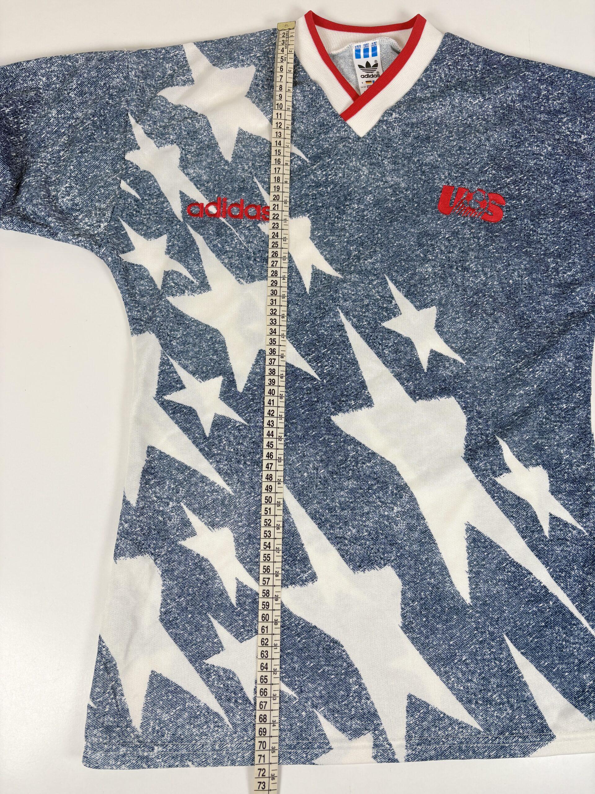 USA 1994/96 ADIDAS Away Shirt S USNMT 90s Denim - Image 9