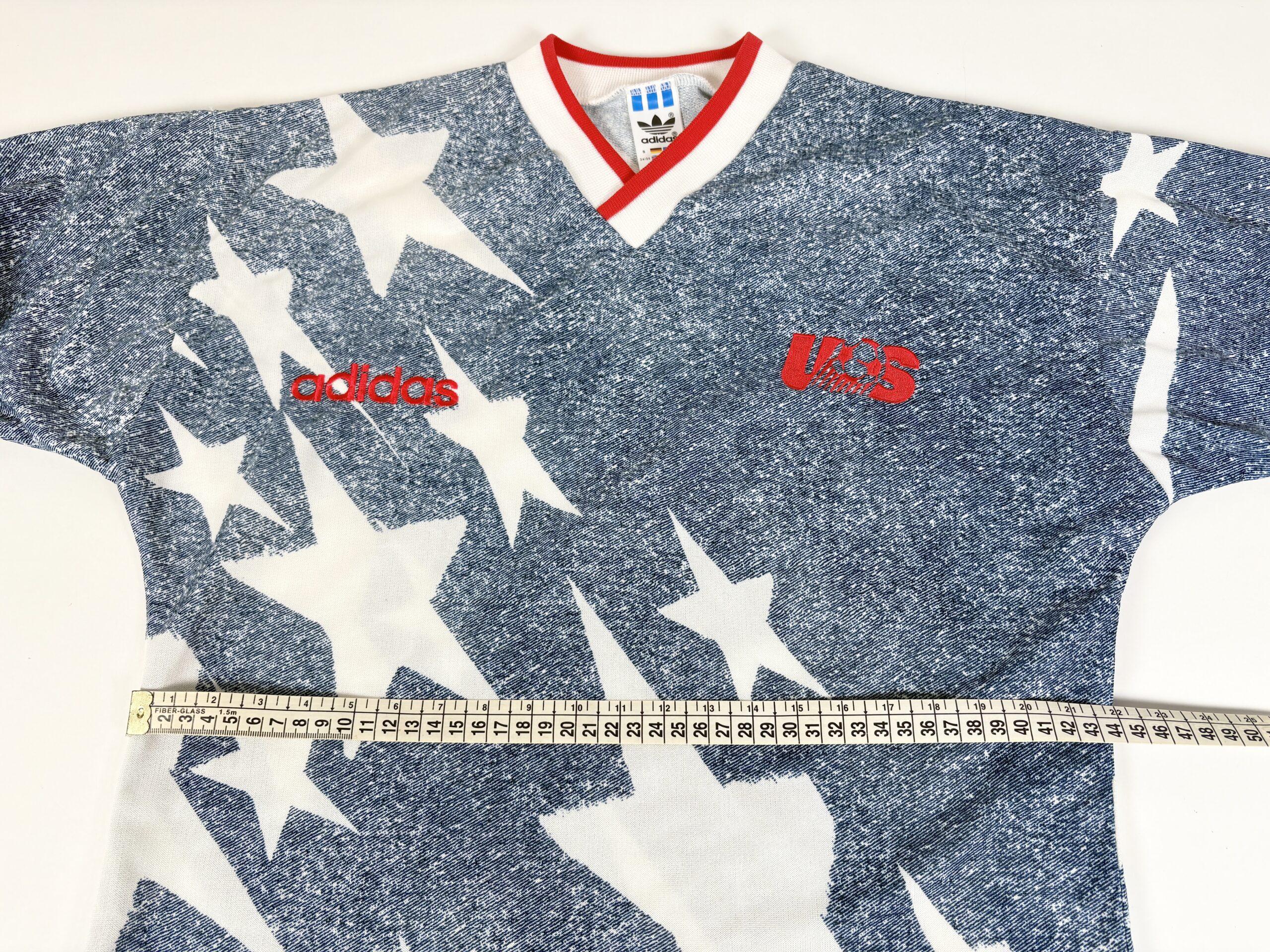 USA 1994/96 ADIDAS Away Shirt S USNMT 90s Denim - Image 8