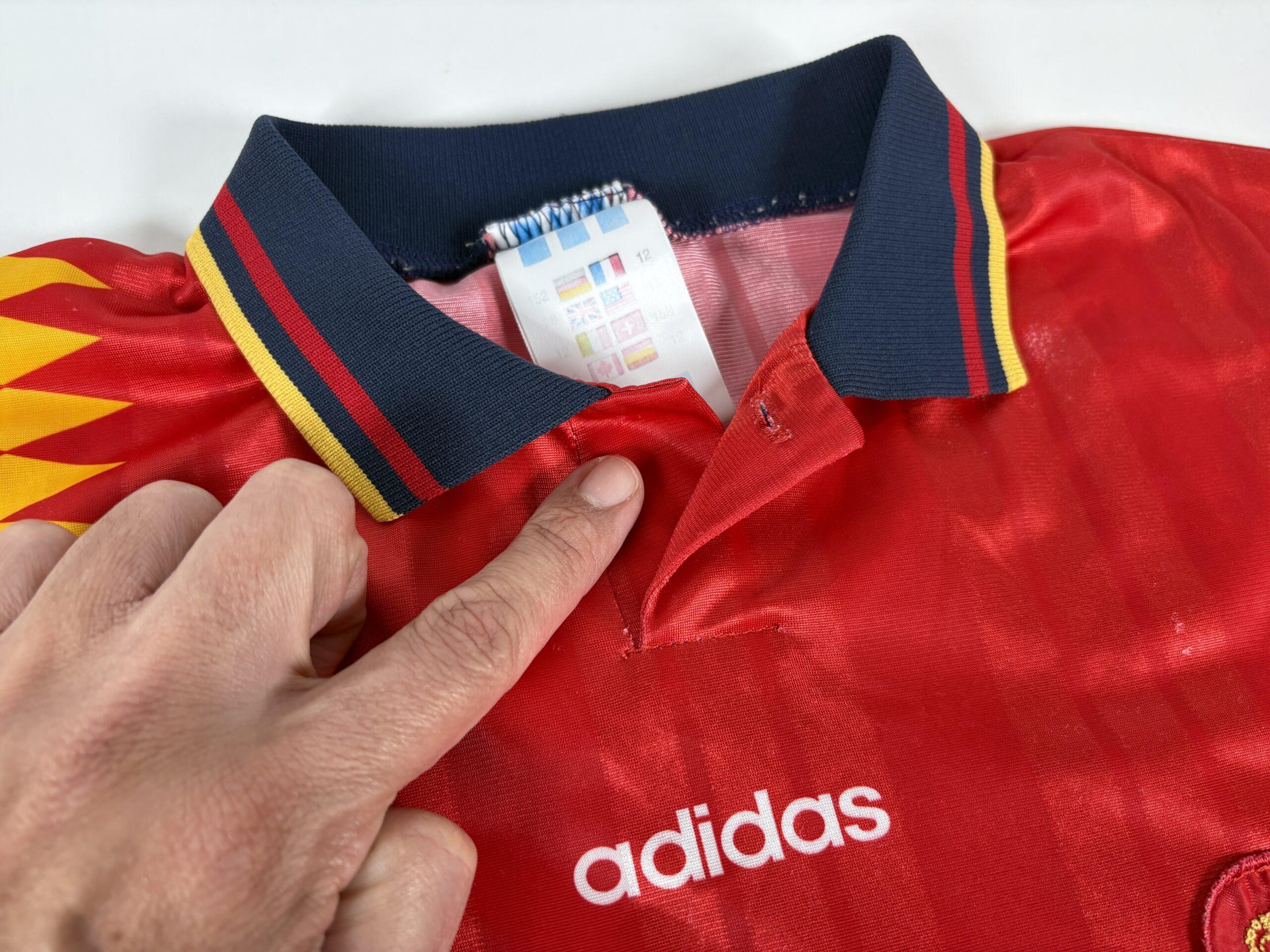 Spain 1994/96 ADIDAS Home Football Shirt 12 Youth - Image 10