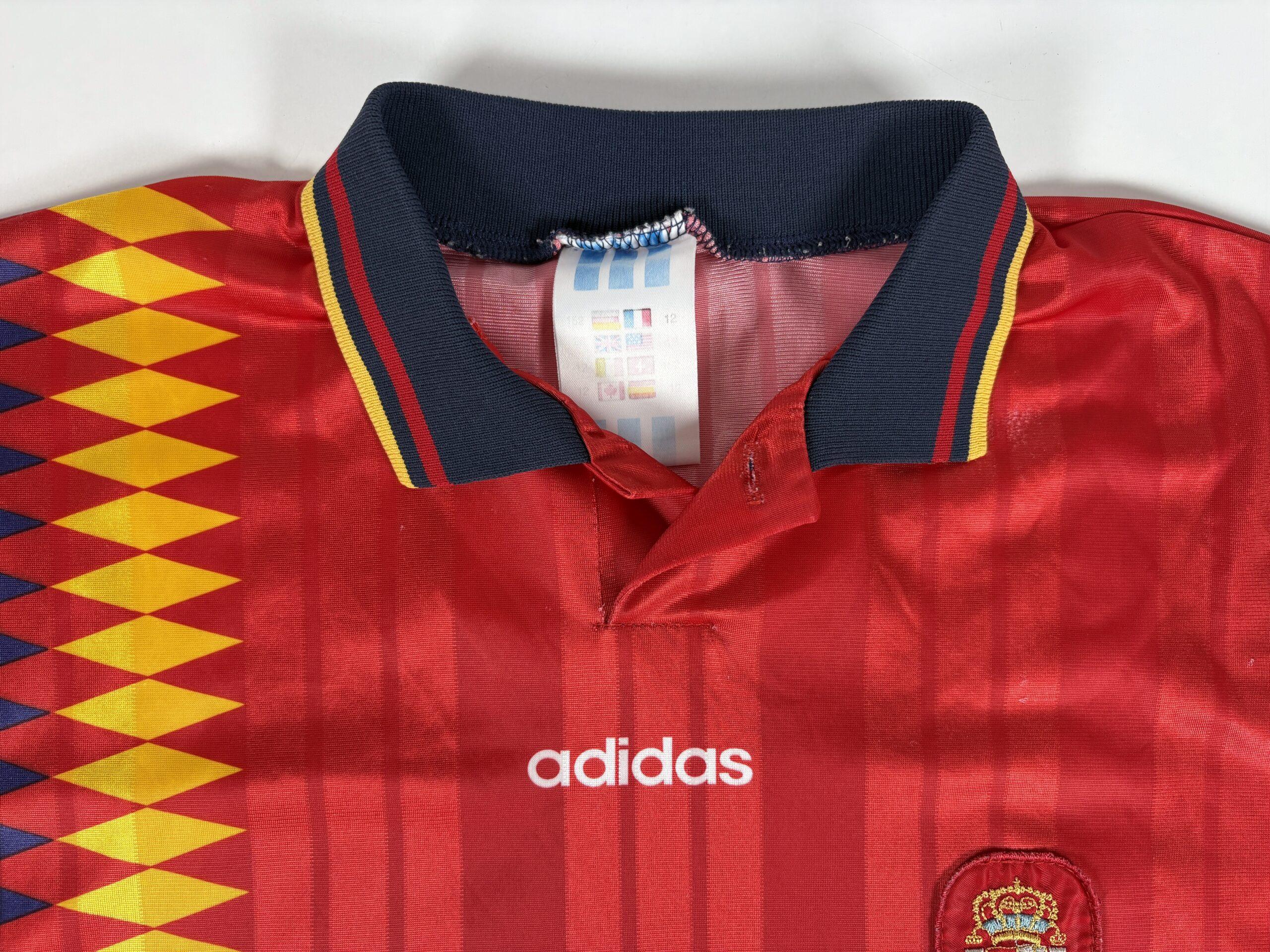 Spain 1994/96 ADIDAS Home Football Shirt 12 Youth - Image 5