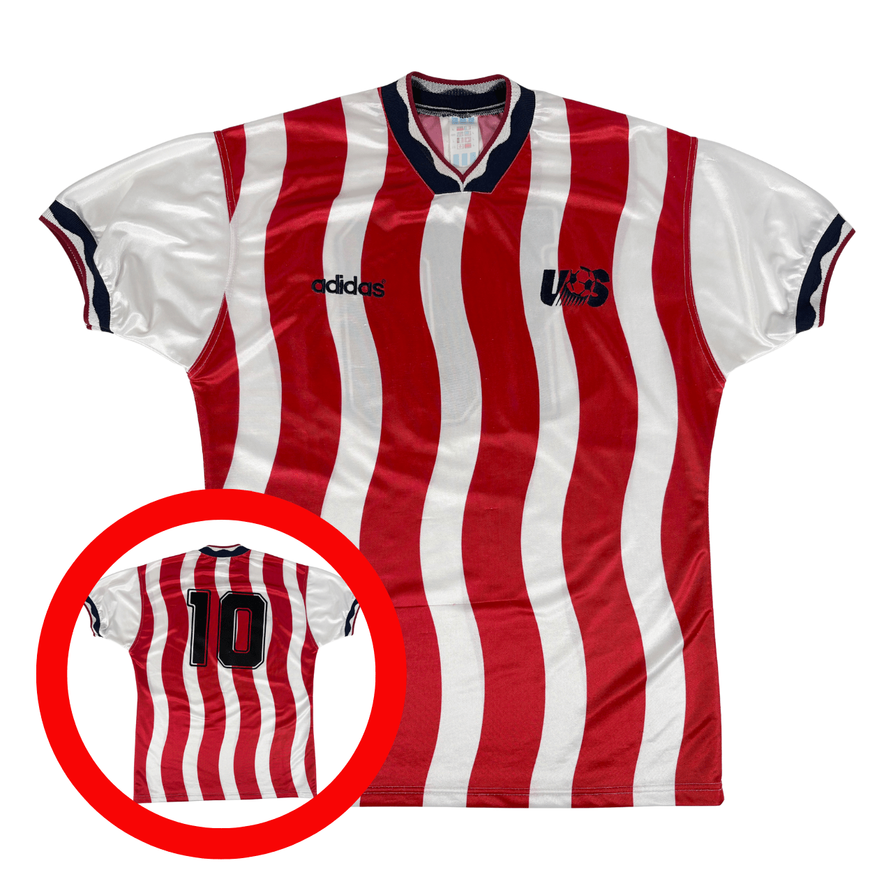 USA 1994/96 ADIDAS Home Football Shirt L USNMT