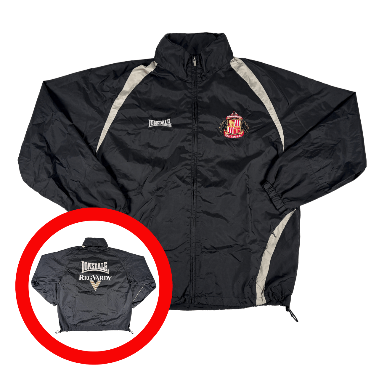 SUNDERLAND AFC 2005 Lonsdale Football Rain Jacket XL