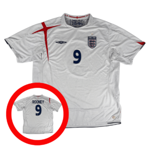 ENGLAND 2005/07 UMBRO Home Shirt 2XL