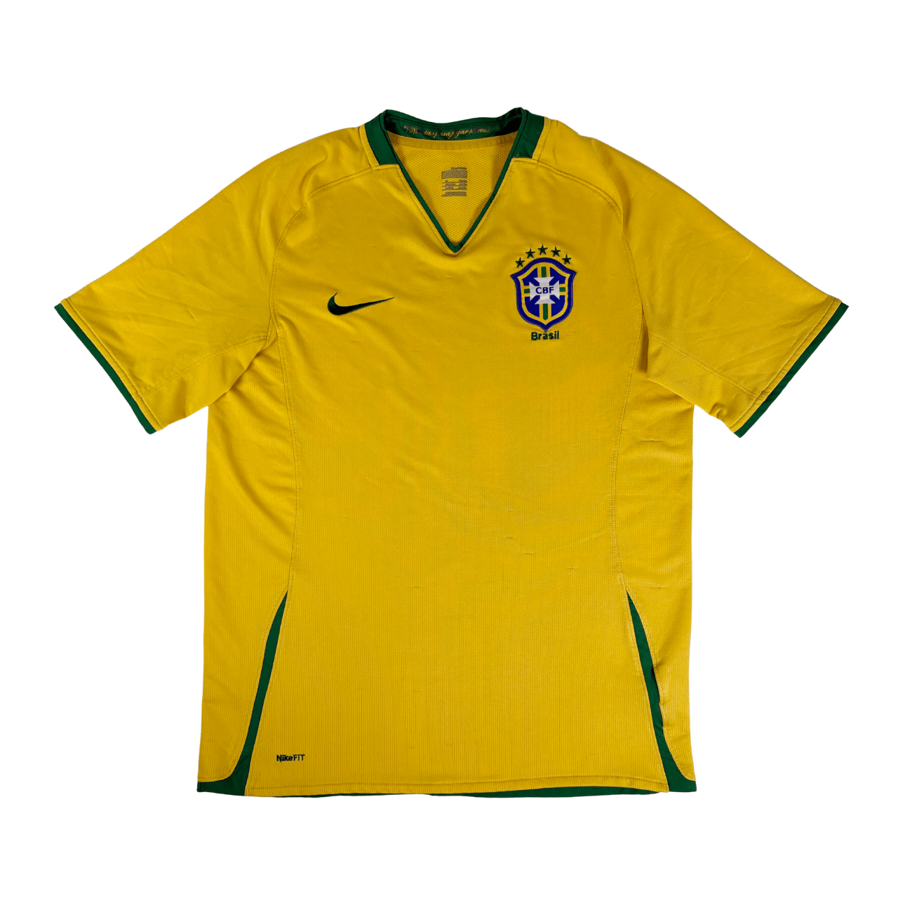 BRAZIL 2008/10 NIKE Home Football Shirt M