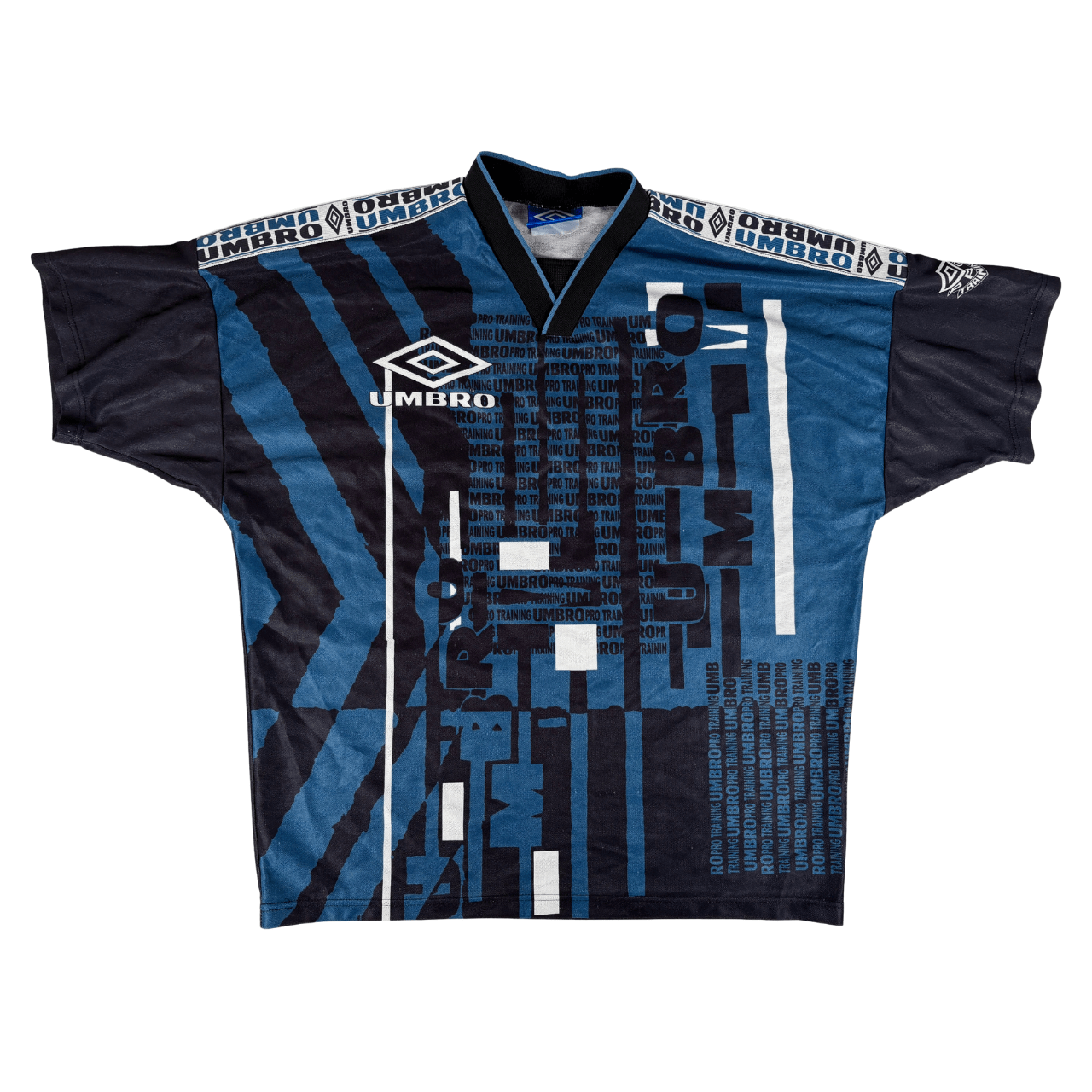UMBRO 90s Vintage Blue Training Football Shirt S