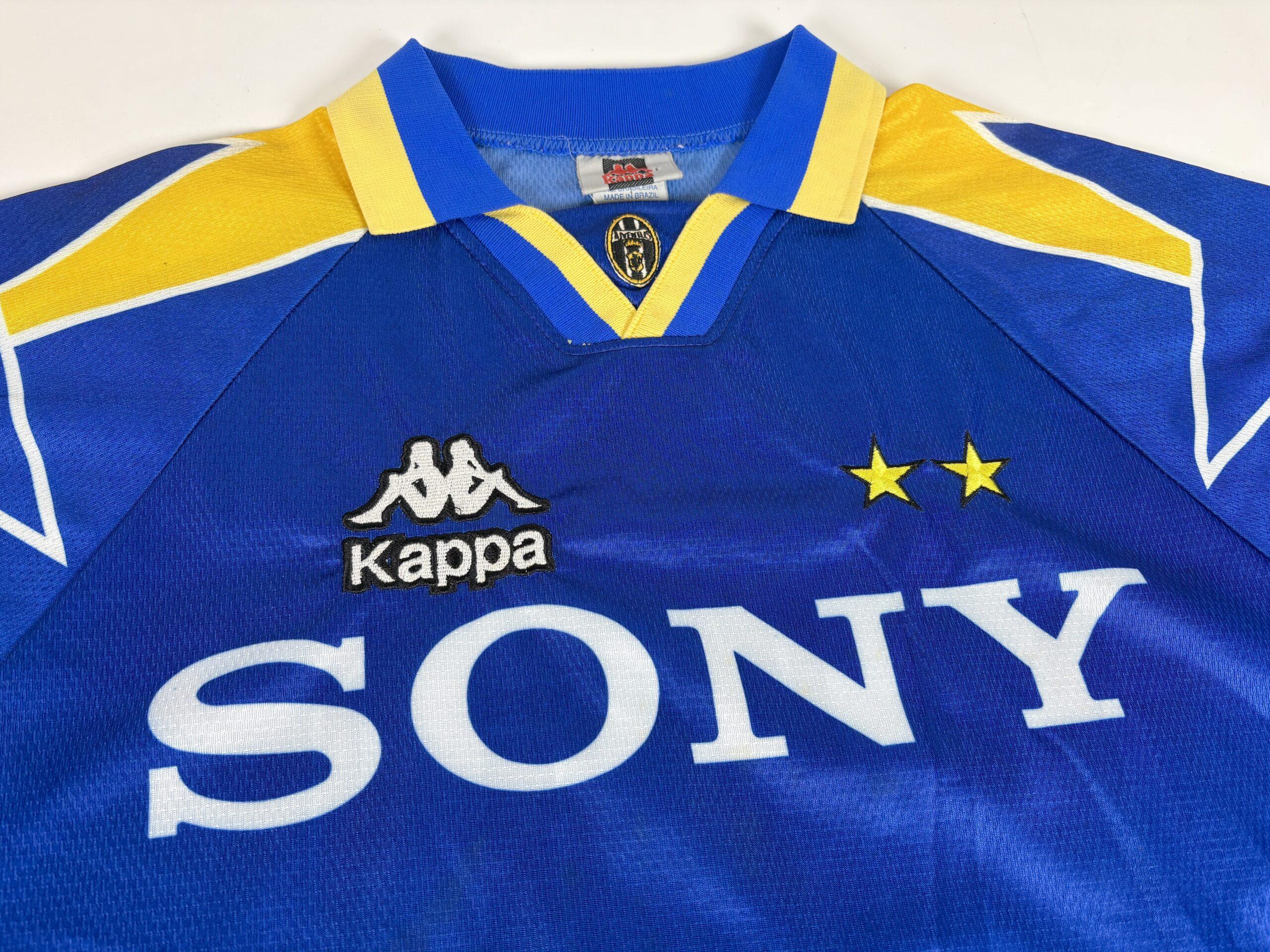 JUVENTUS FC 1995/96 BAGGIO Kappa Away Football Shirt S - Image 4