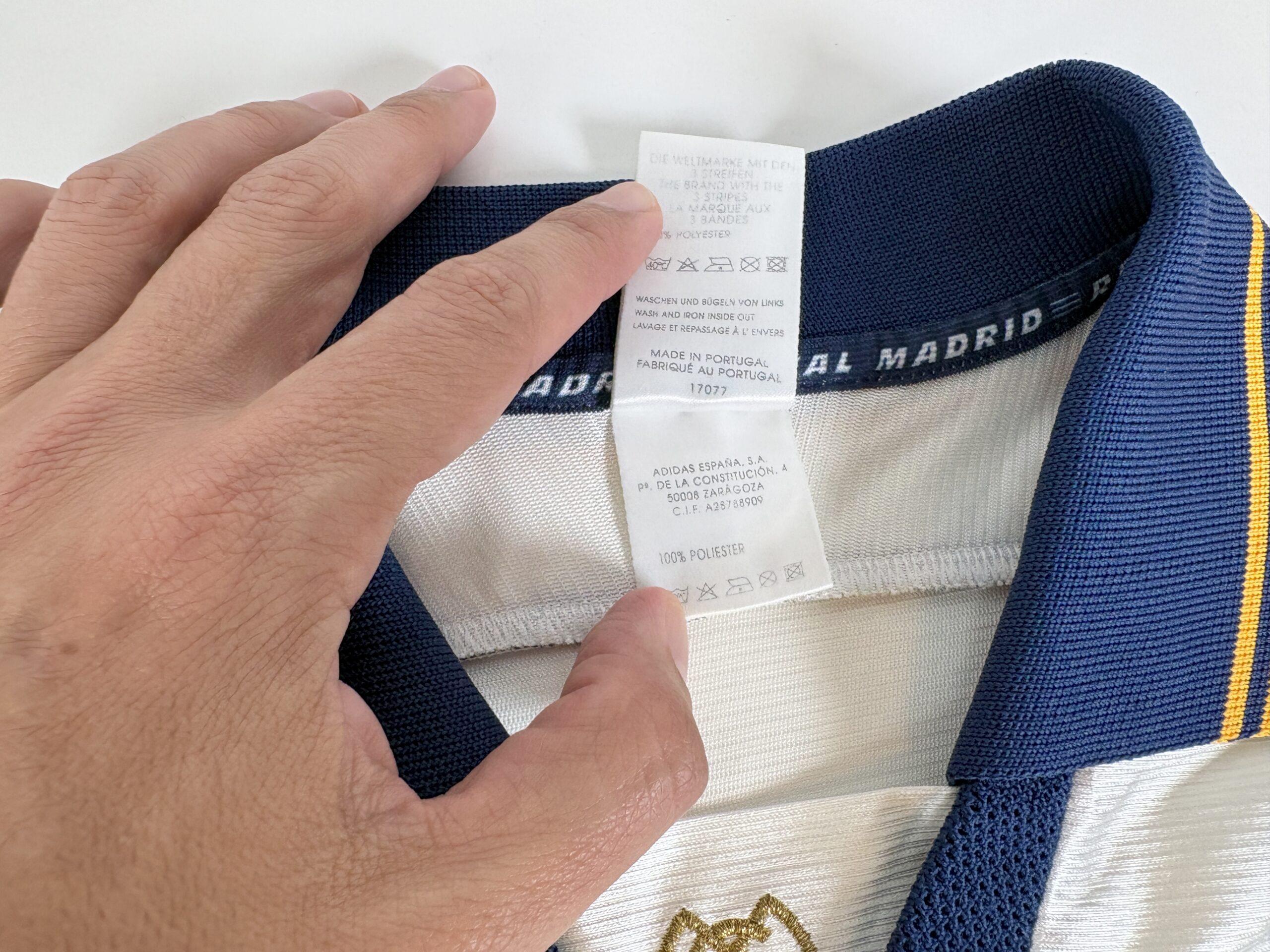 REAL MADRID CF 1998/00 Champions ADIDAS Home Football Shirt M - Image 7