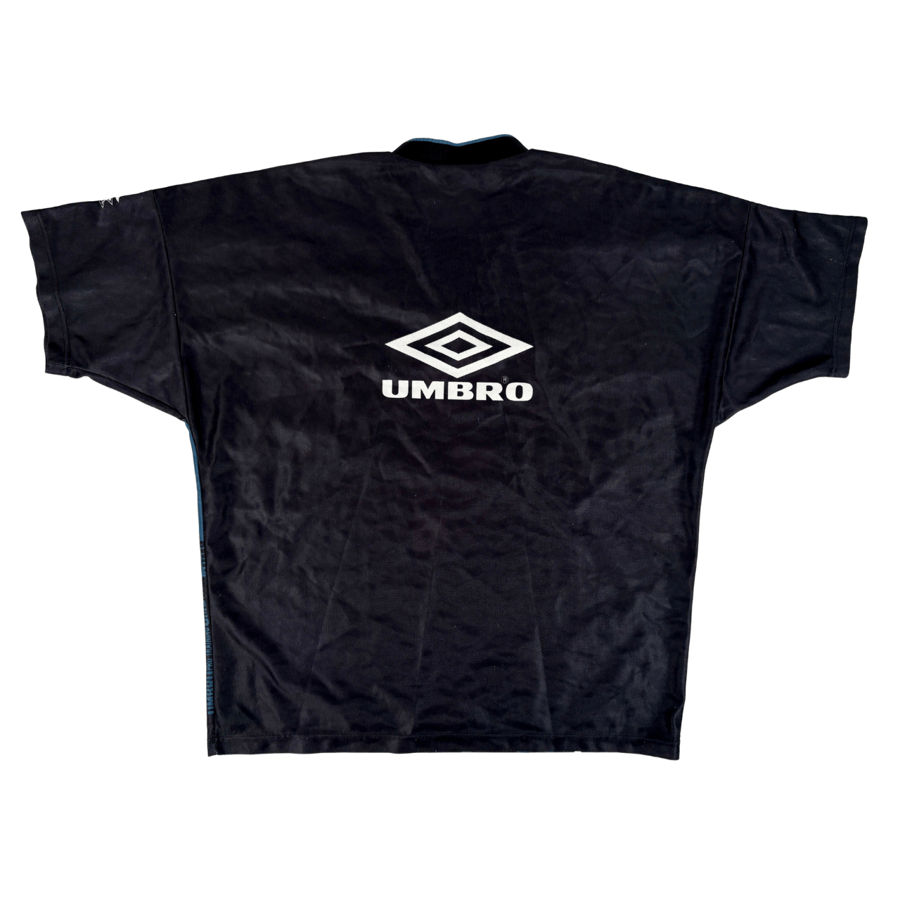 UMBRO 90s Vintage Blue Training Football Shirt S - Image 2