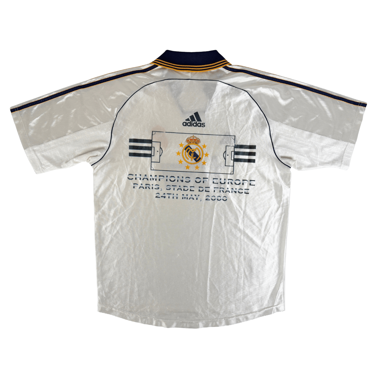 REAL MADRID CF 1998/00 Champions ADIDAS Home Football Shirt M - Image 3