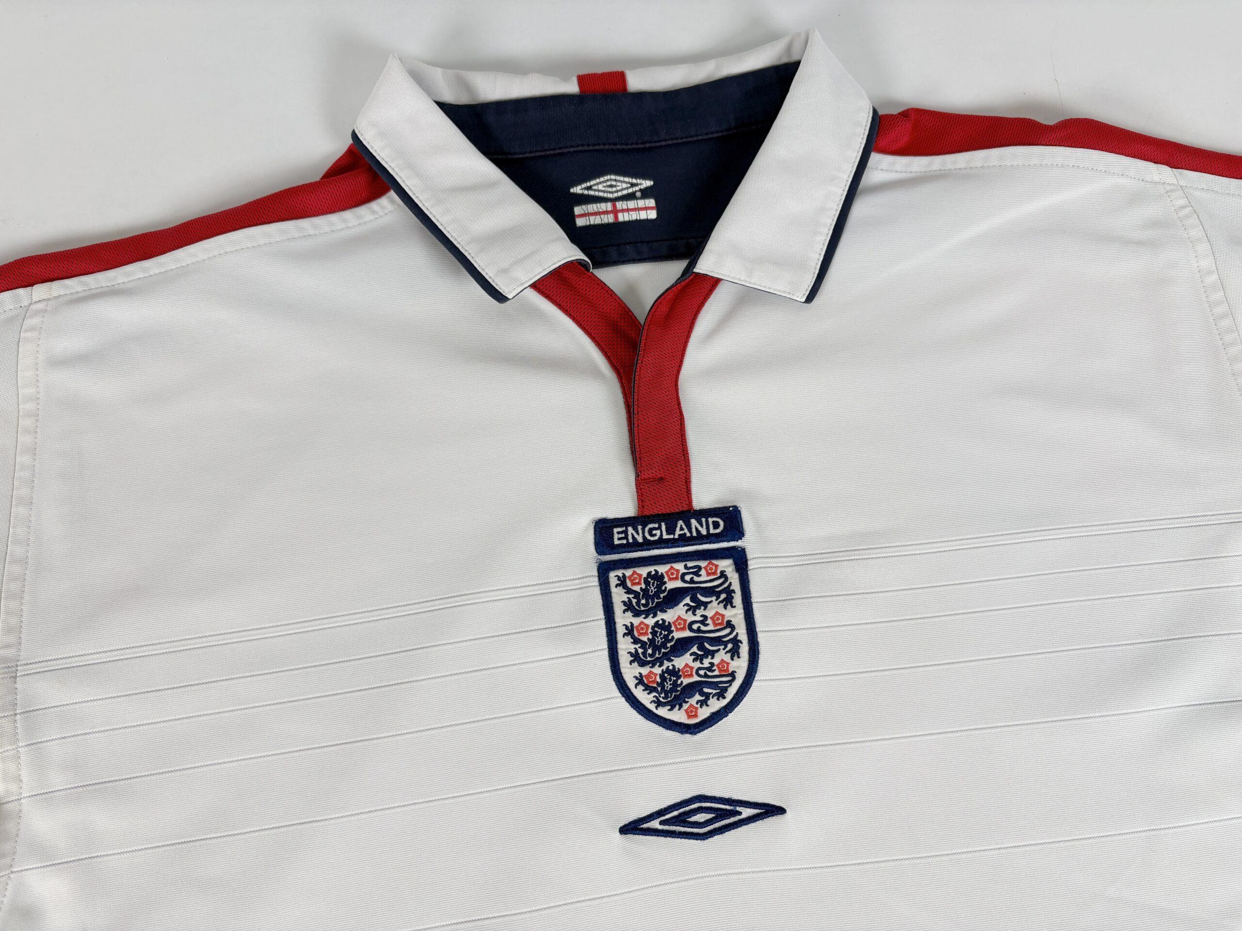 ENGLAND 2003/05 Home Football Shirt Umbro L - Image 4