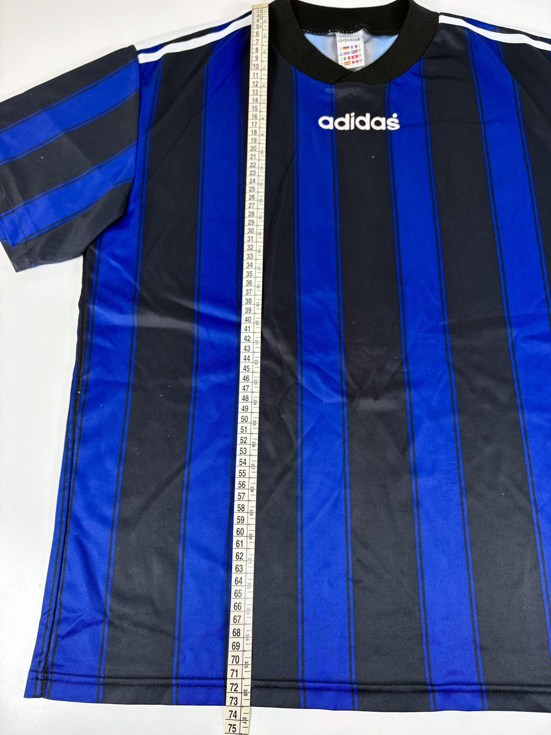ADIDAS 90s Vintage Blue Football Shirt L - Image 10