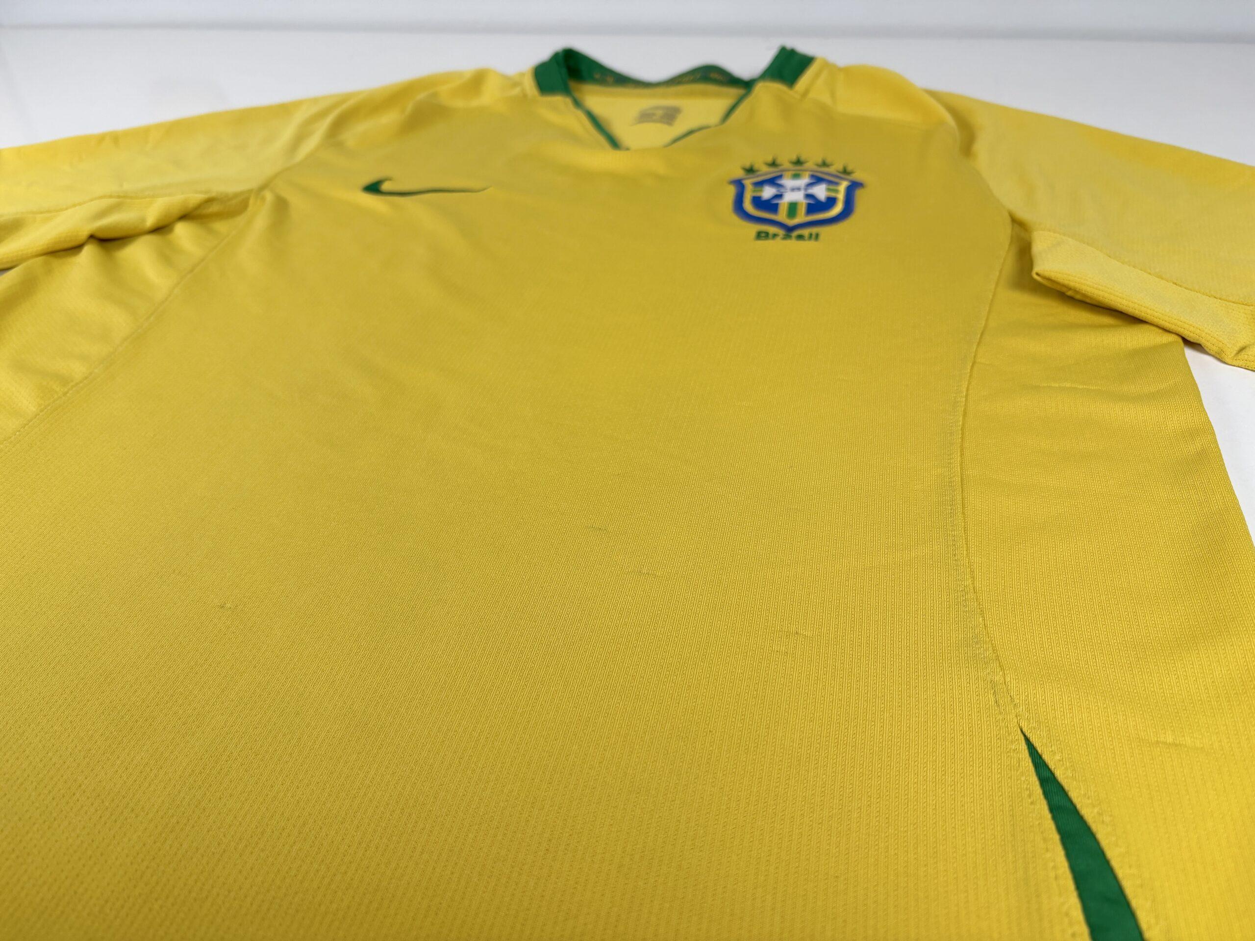 BRAZIL 2008/10 NIKE Home Football Shirt M - Image 10
