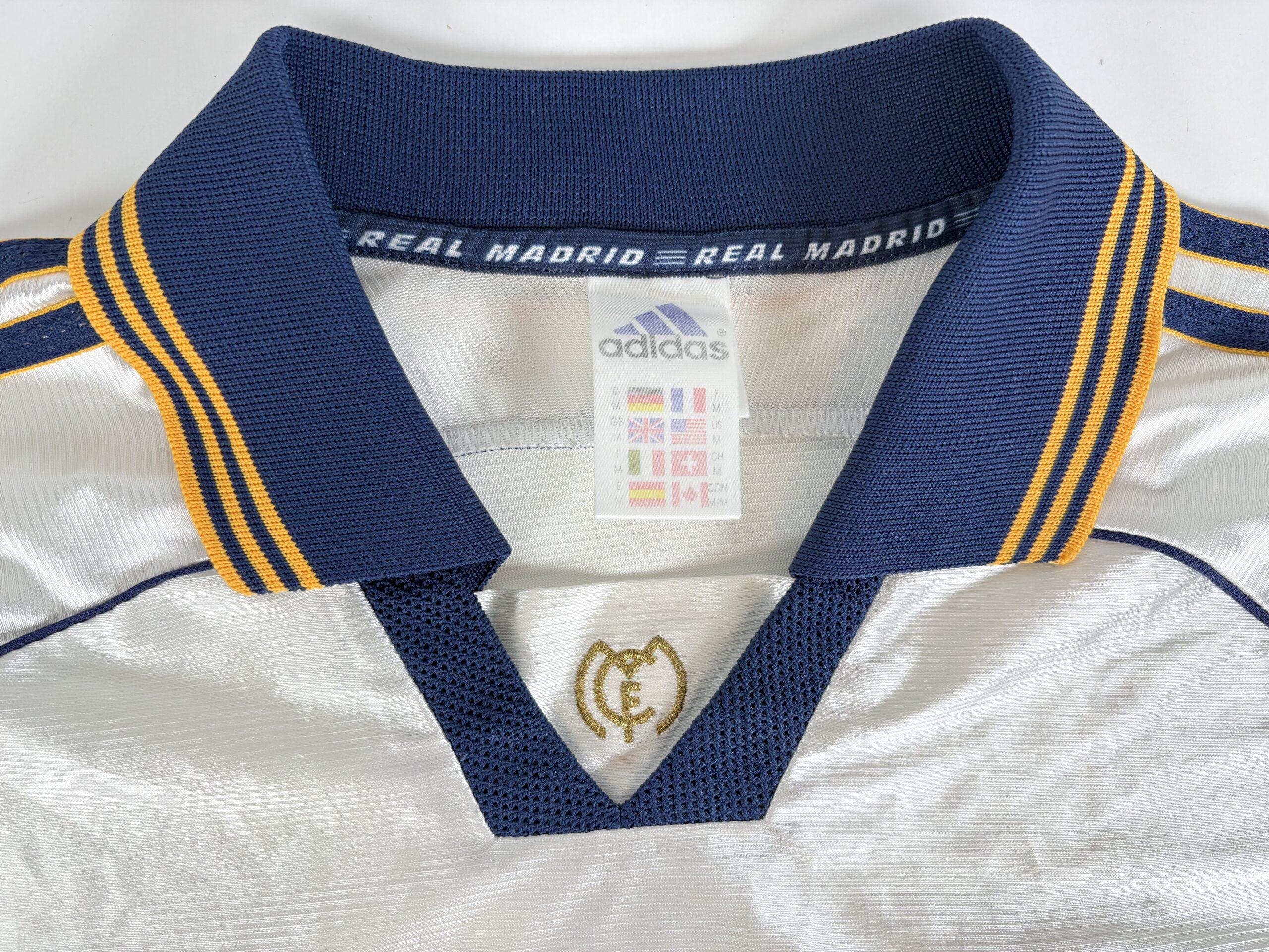 REAL MADRID CF 1998/00 Champions ADIDAS Home Football Shirt M - Image 6