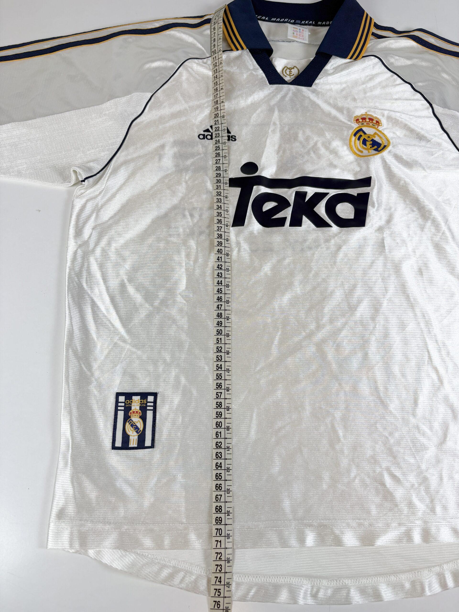 REAL MADRID CF 1998/00 Champions ADIDAS Home Football Shirt M - Image 12