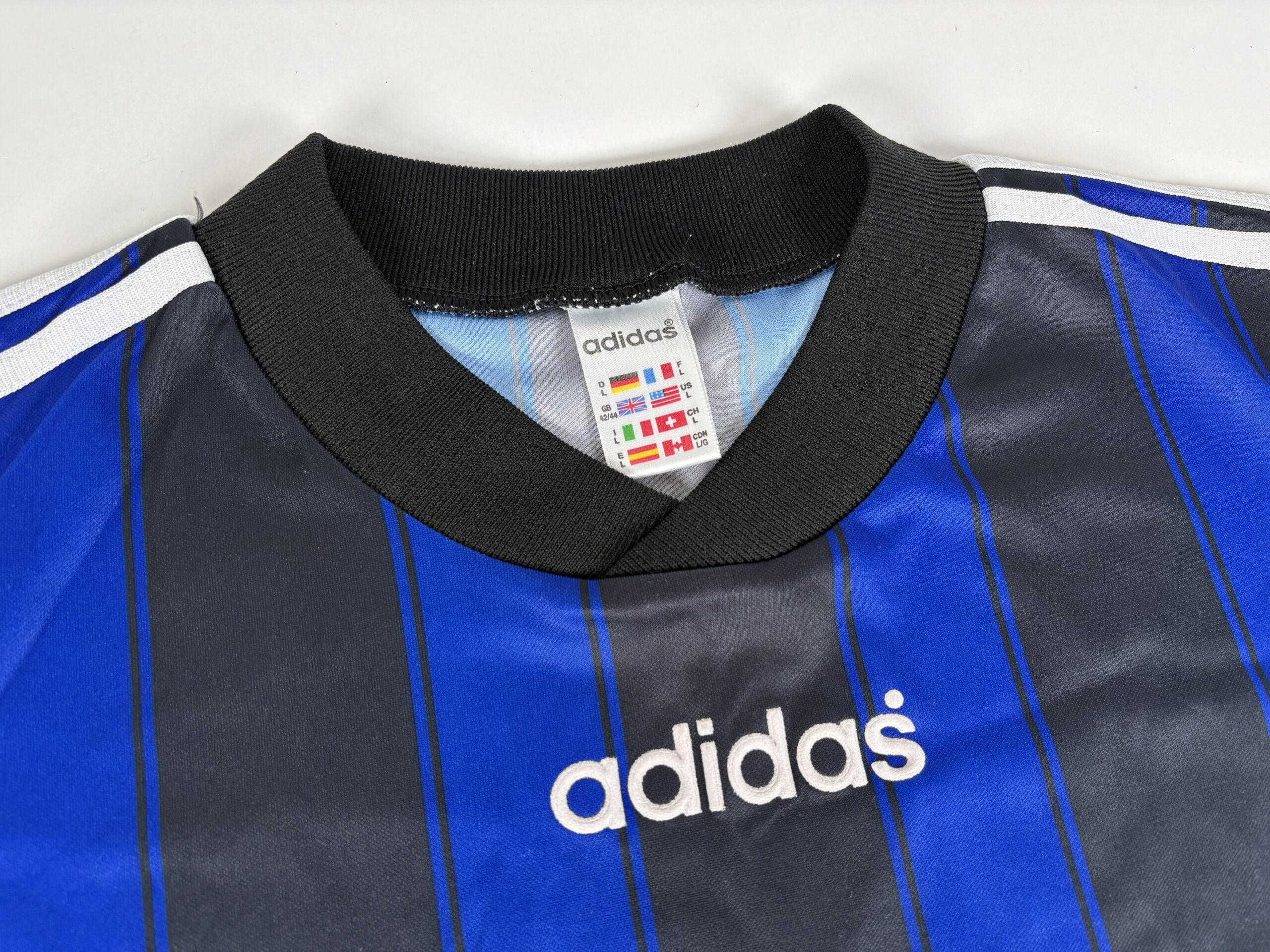 ADIDAS 90s Vintage Blue Football Shirt L - Image 3