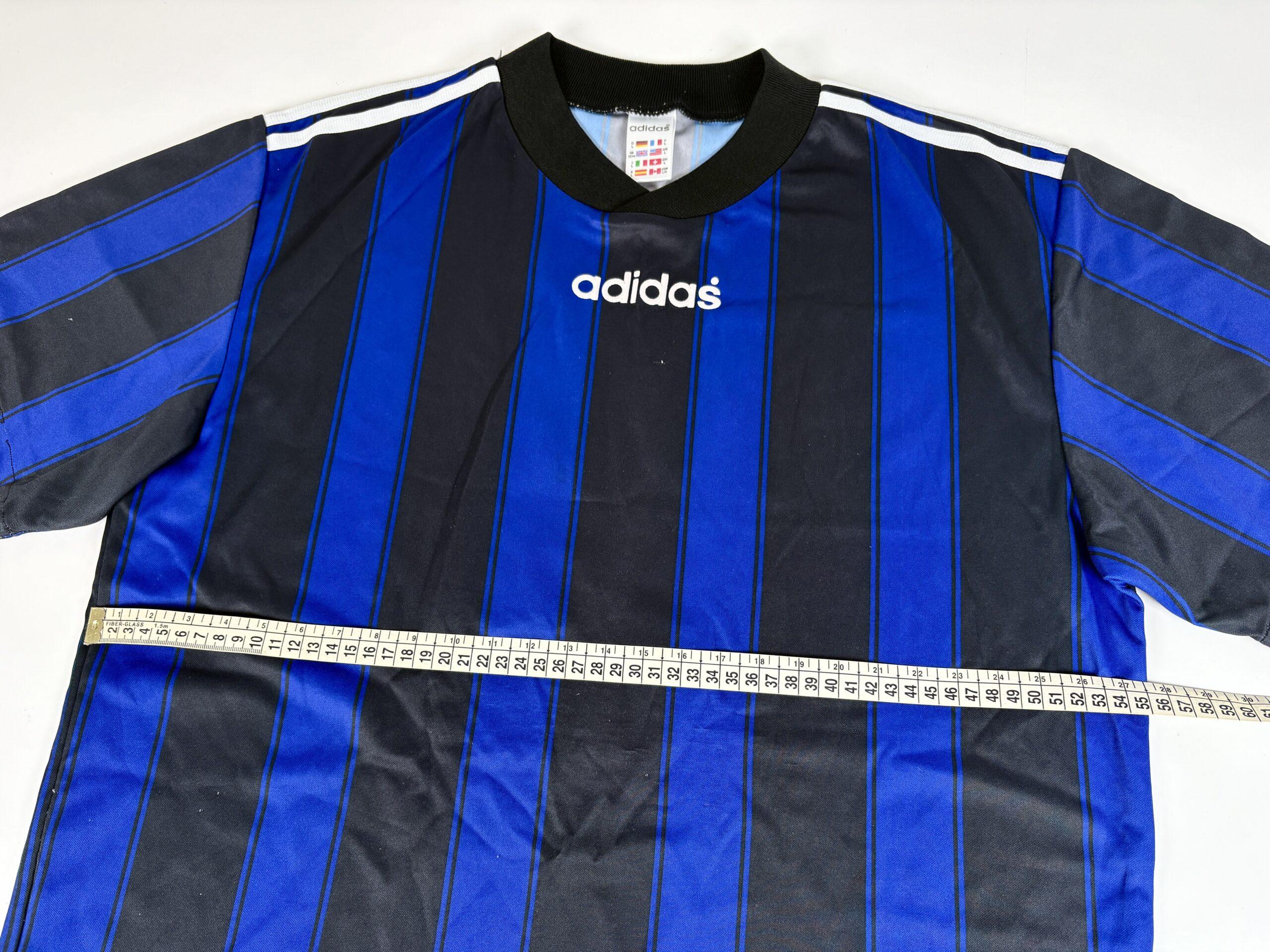 ADIDAS 90s Vintage Blue Football Shirt L - Image 9