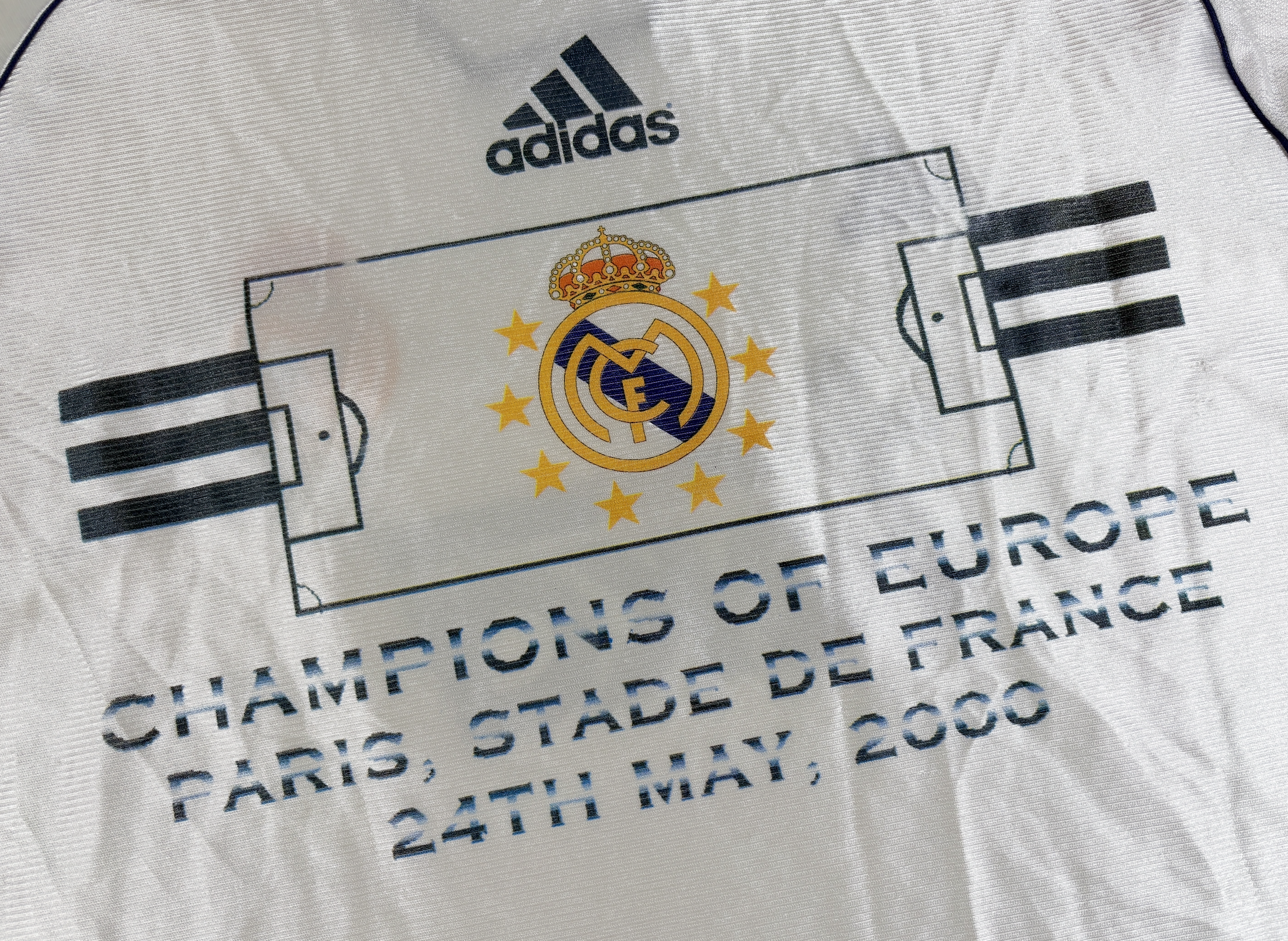 REAL MADRID CF 1998/00 Champions ADIDAS Home Football Shirt M - Image 5