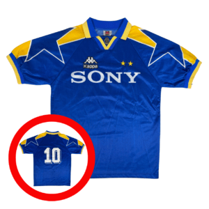 JUVENTUS FC 1995/96 BAGGIO Kappa Away Football Shirt S