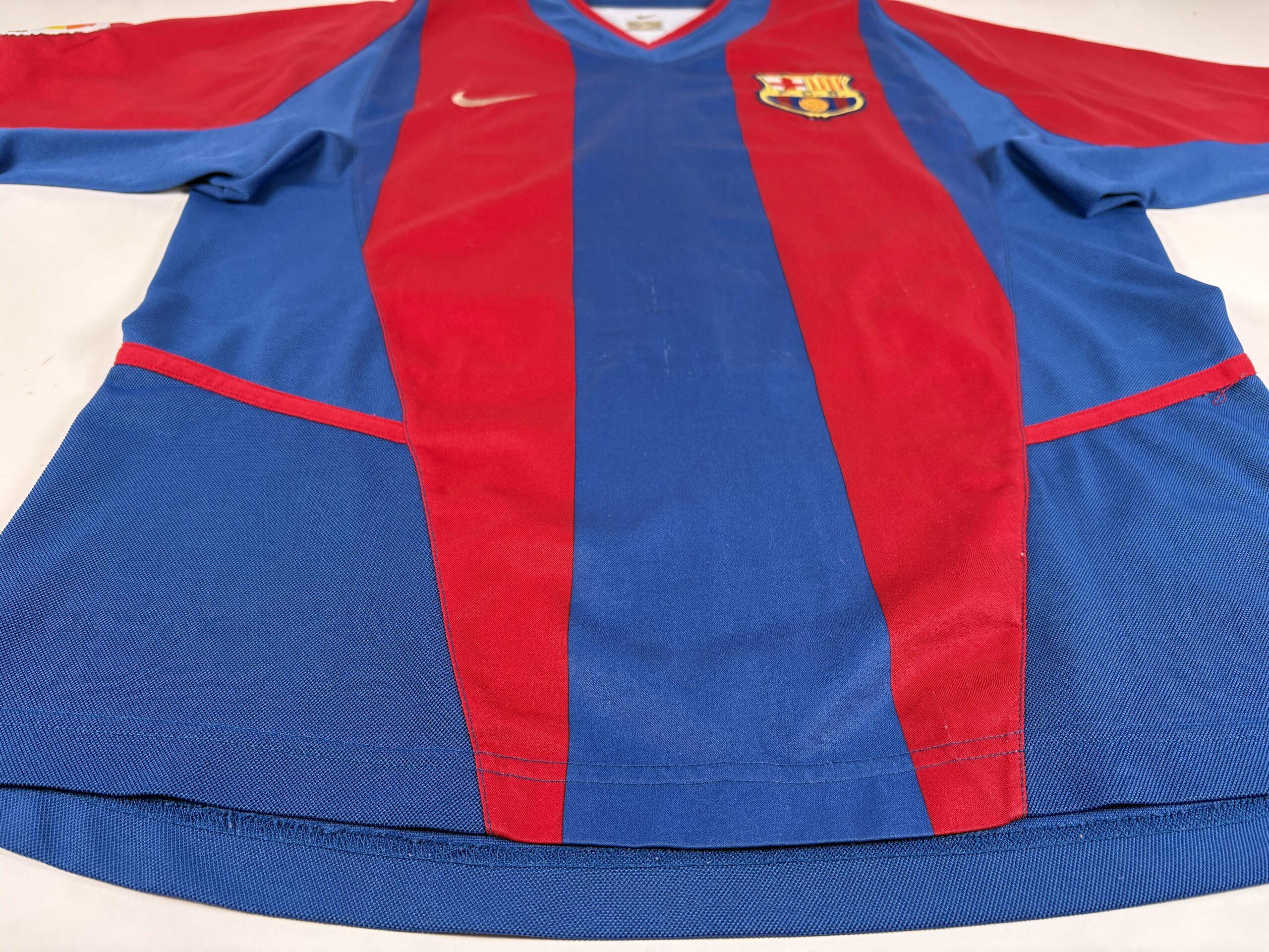 Barcelona FC 2002/03 Nike Home Football Shirt S - Image 7