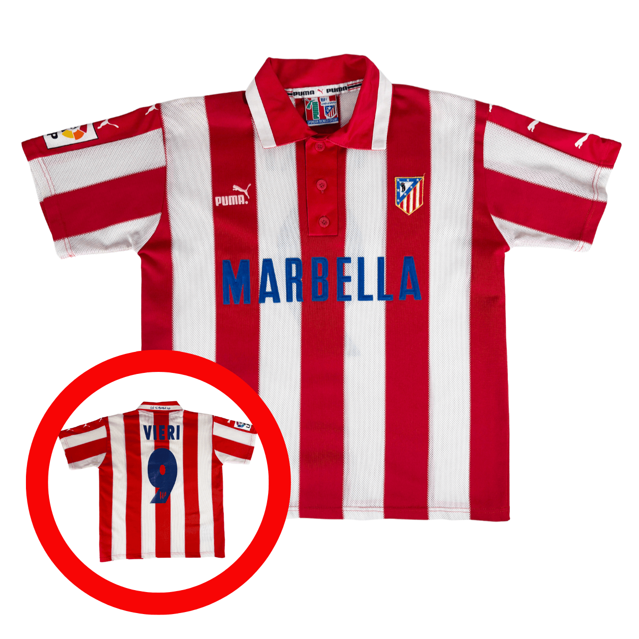 Atl. Madrid 1997/98 PUMA Home Football Shirt M