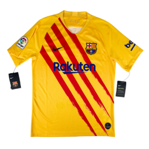 Barcelona FC 2019/20 NIKE Senyera Fourth Football Shirt M