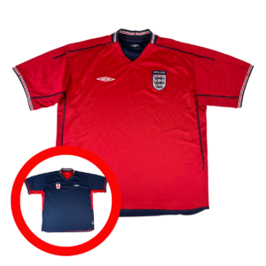 ENGLAND 2002/04 Away Reversible Football Shirt Umbro XL