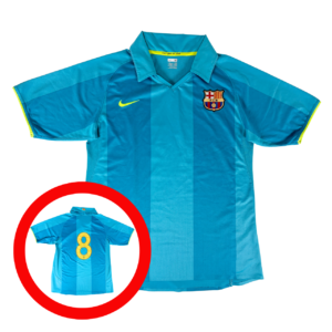Barcelona FC 2007/08 Nike match Away Football Shirt M Playe