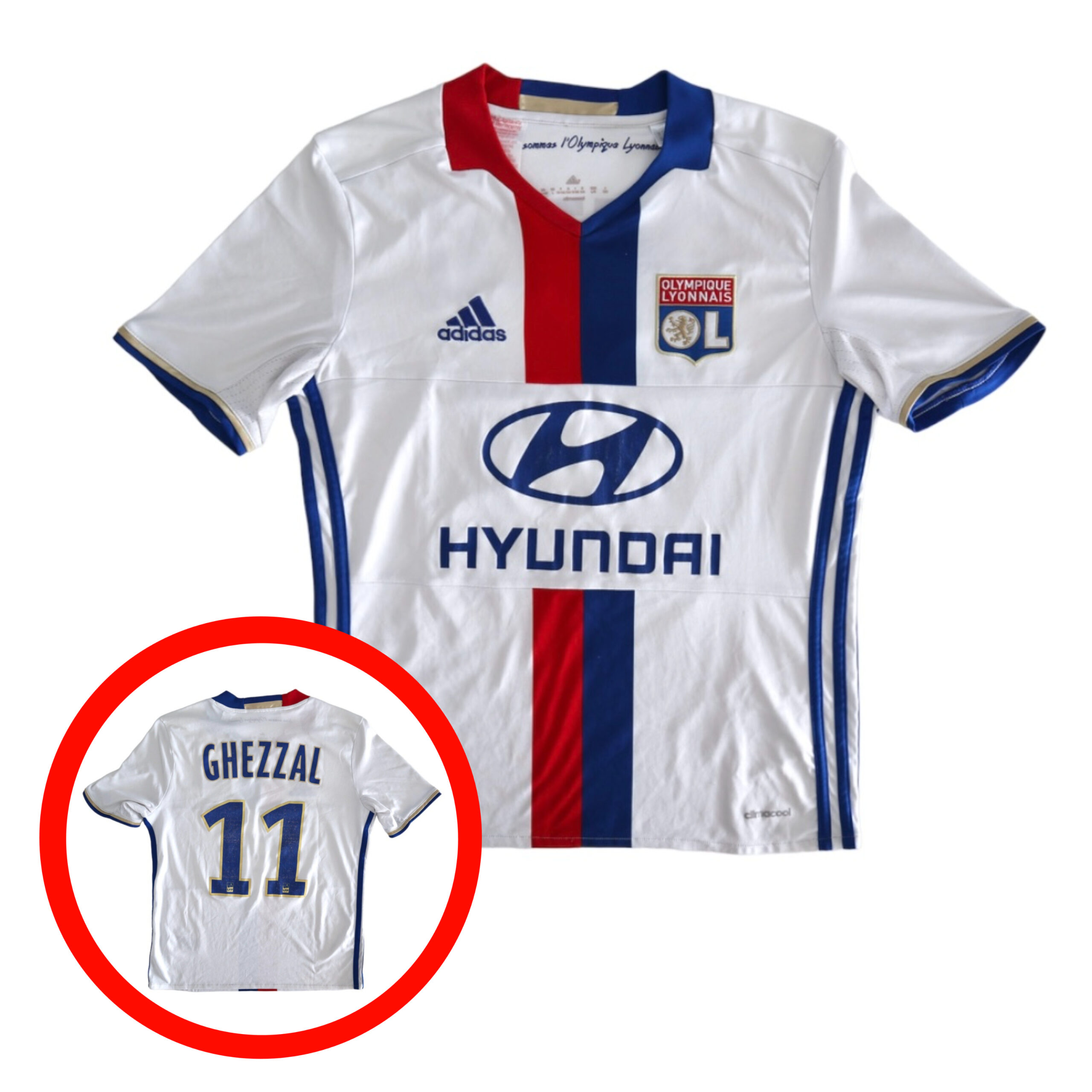 OLYMPIQUE LYON 2015/16 ADIDAS away Football Shirt 14